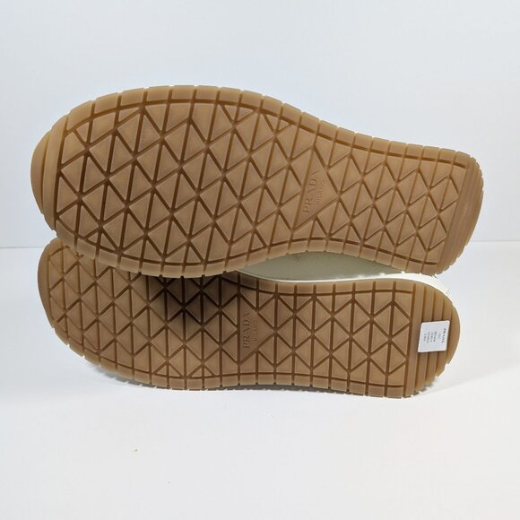 NIB Prada Leather Sneakers, Ivory, Retired Style: 1E410N-013-F0304 - Picture 8 of 12